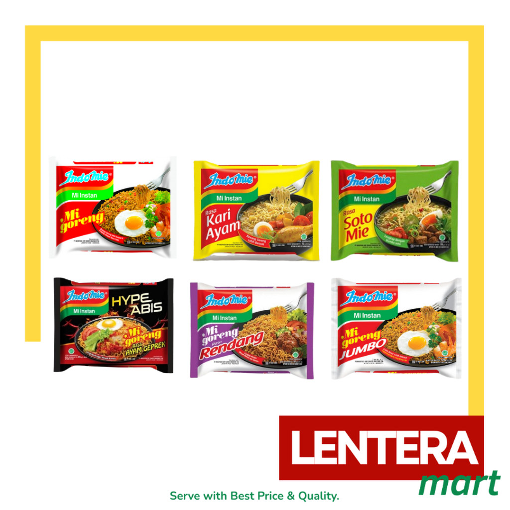 

[5 PCS LEBIH HEMAT] Indomie Goreng/Kari/Soto/Geprek/Rendang/Ayam/Jumbo LenteraMart