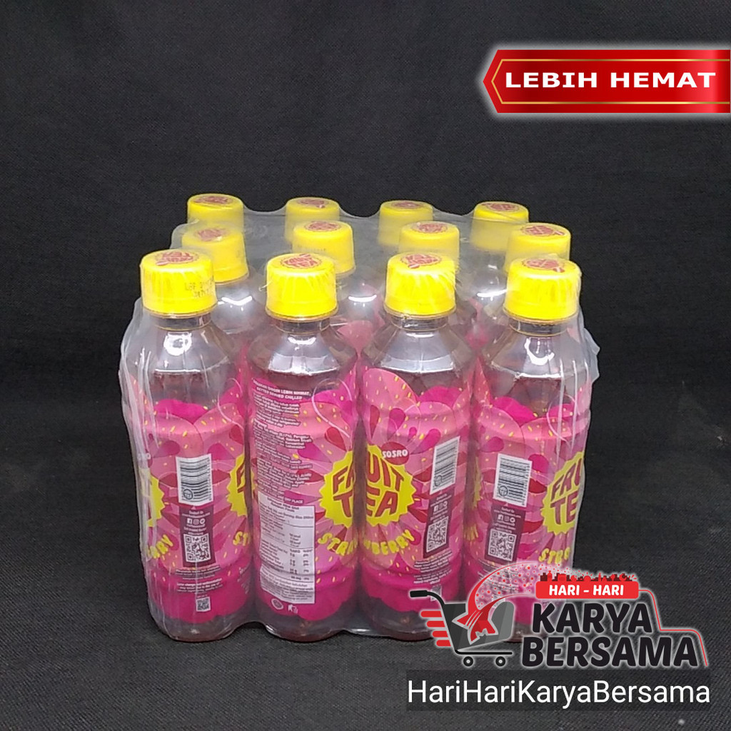 

MINUMAN RINGAN TEH FRUIT TEA STRAWBERRY PACK ISI 12'S X 350ML