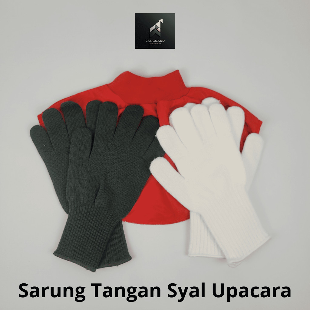 Syal Merah Upacara | Syal Merah TNI | Scarf Merah TNI | Scarf Upacara Merah TNI | Sarung Tangan Upac