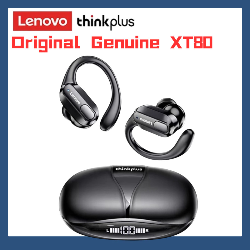 100% Lenovo Official Genuine Thinkplus XT80 Wireless Bluetooth Earphones 100h Ultra-long Battery Lif