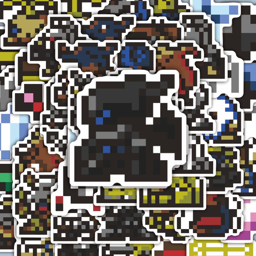 

100PCS Lucu Stiker Pixel Digimon V61 Stiker Aesthetic Stiker Anti Air Stikers Berperekat Waterproof sticker decal buat Motor Helm Buku Journal Koper Casing HP Laptop Botol Minum Hadiah anak