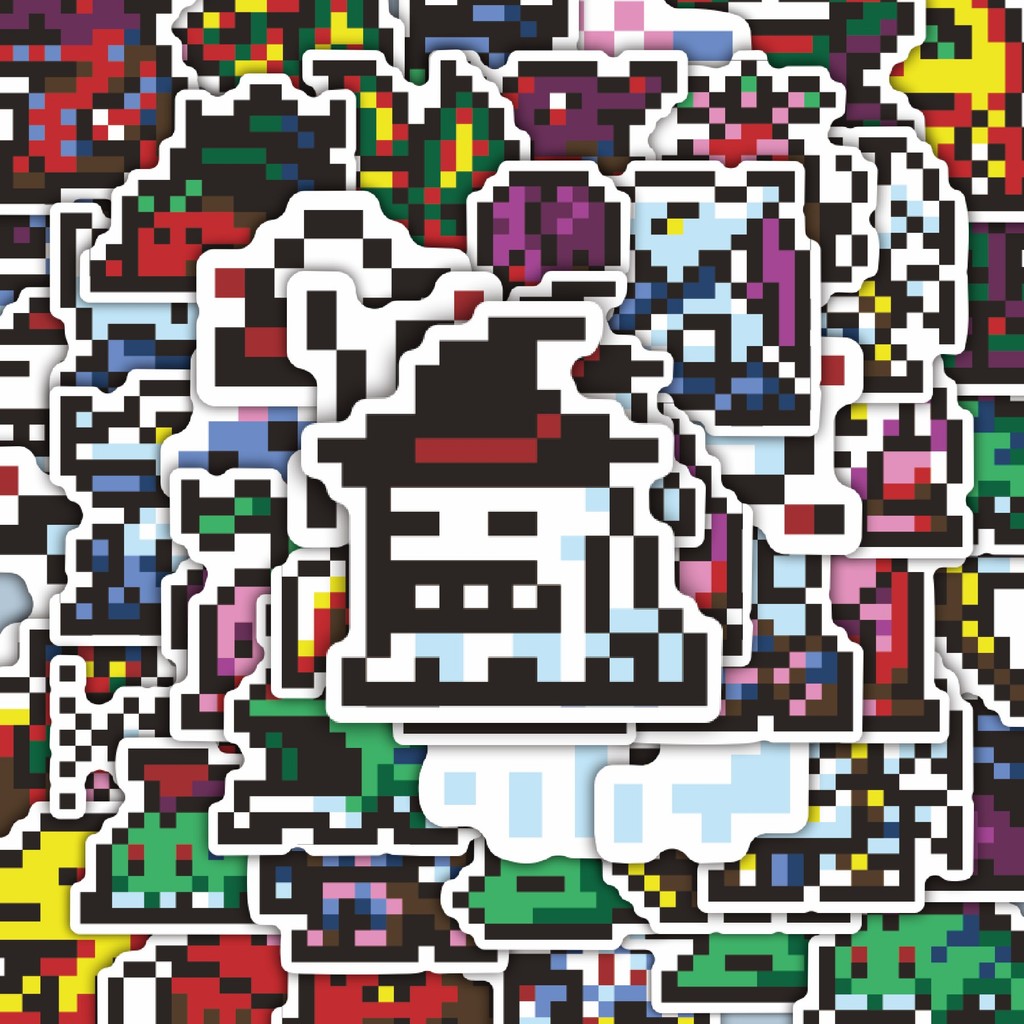 

100PCS Lucu Stiker Pixel Digimon V23 Stiker Aesthetic Stiker Anti Air Stikers Berperekat Waterproof sticker decal buat Motor Helm Buku Journal Koper Casing HP Laptop Botol Minum Hadiah anak