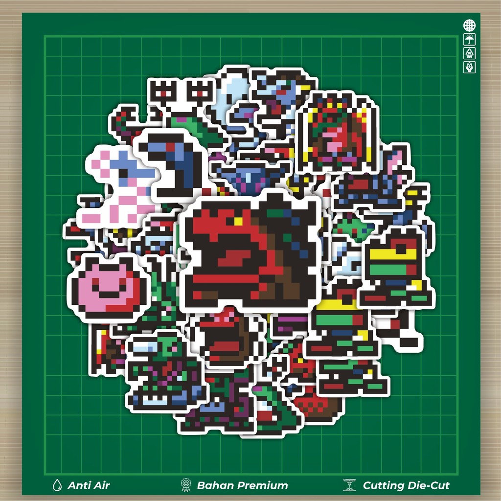 

HOT 50 PCS STIKER Stiker Pixel Digimon V22 Stiker Fashion Cars Decal Dingin Kartu Album Custom Vinyl Anti Air- Sticker Aesthetic Buku Journal Koper Casing HP Tablet Laptop Helm Motor Botol Minum