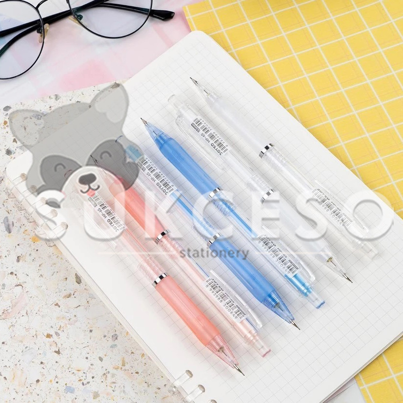 

JOYKO Mechanical Pencil MP-65 Lead 0.5mm / Pensil Mekanik SATUAN Transparant Color
