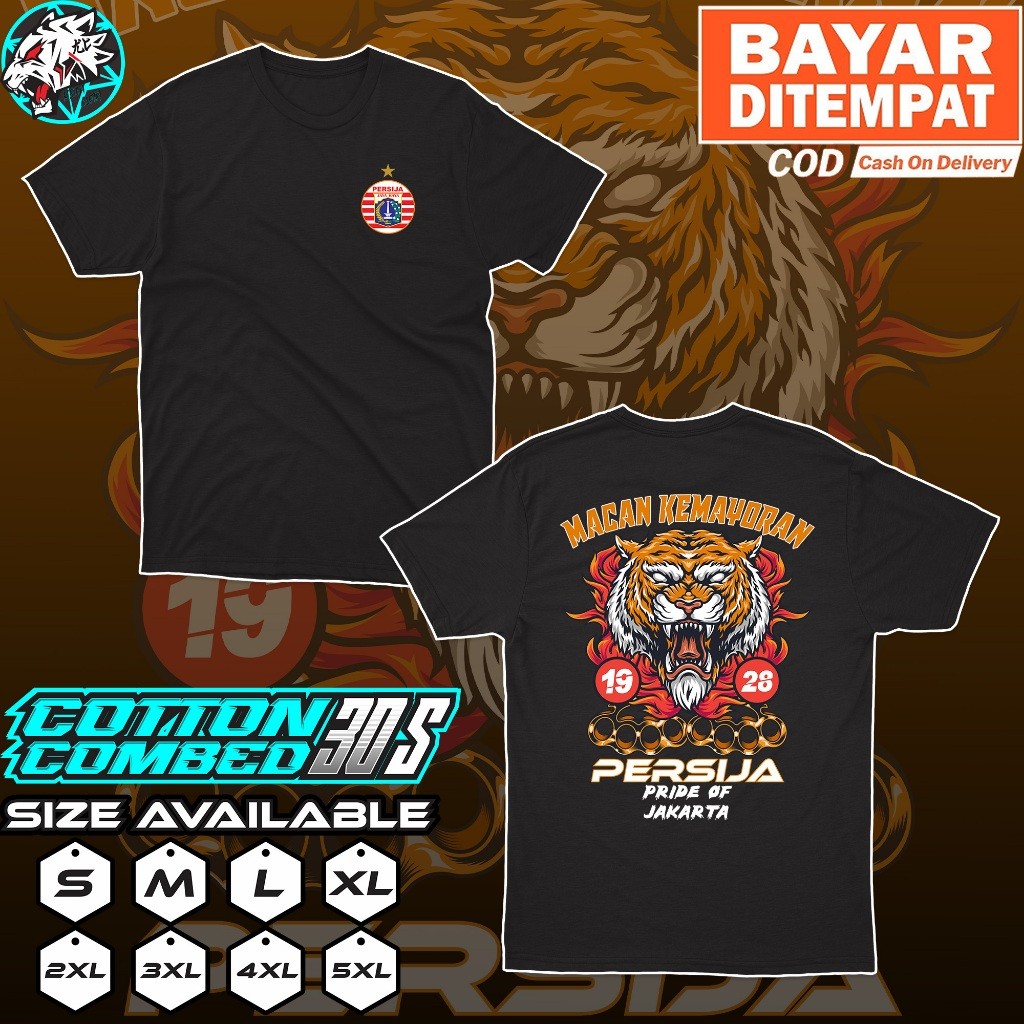 KAOS PERSIJA MACAN KEMAYORAN BIG SIZE JUMBO KAOS BOLA PRIA WANITA