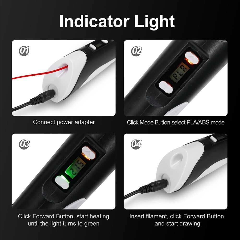 

LEONAARSM ETIGREE Pulpen 3D Anak Printing Magic Drawing Filament EU Plug - P62-2