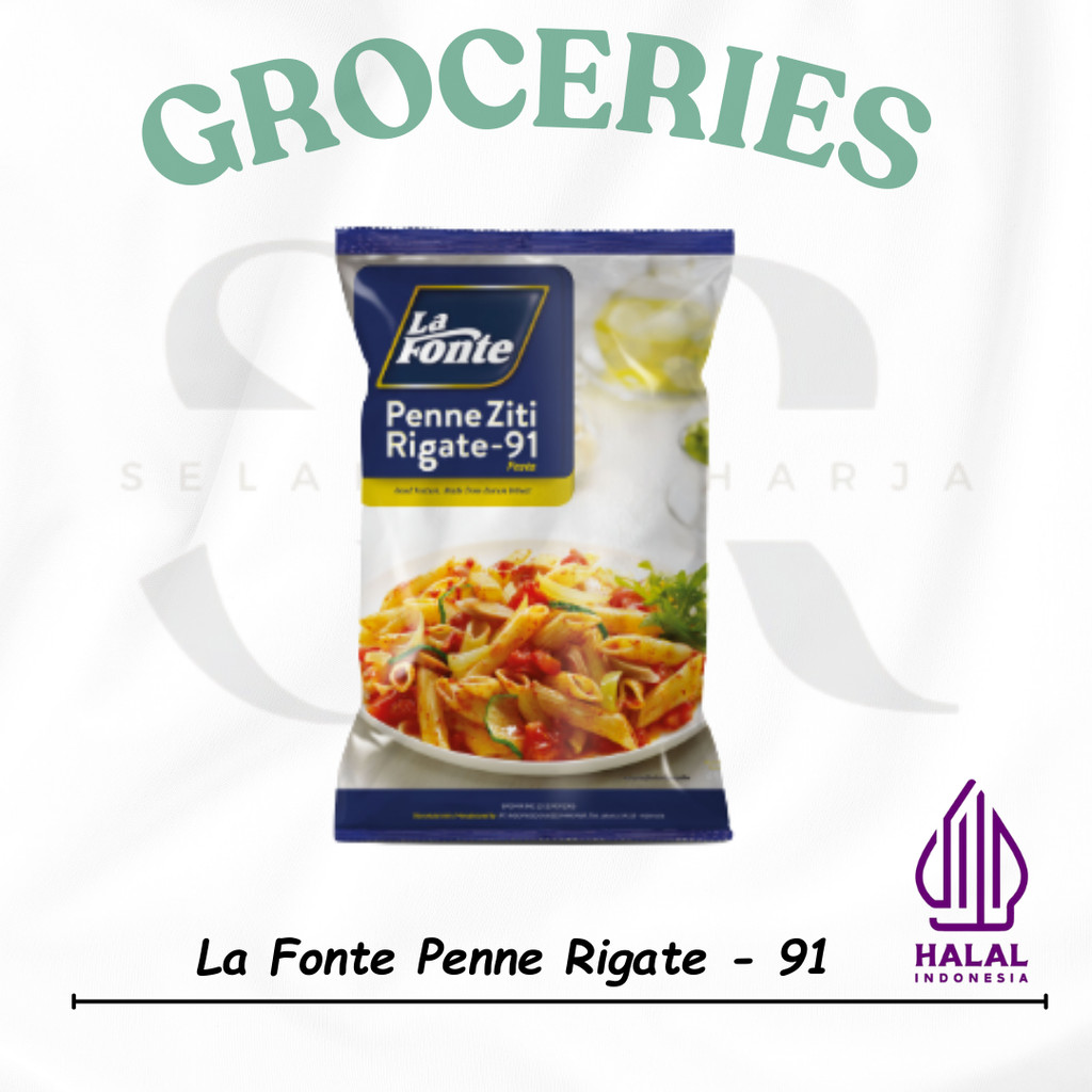 

La Fonte Penne Ziti Rigate-91 Pasta 450g – Pasta Premium dari Italia
