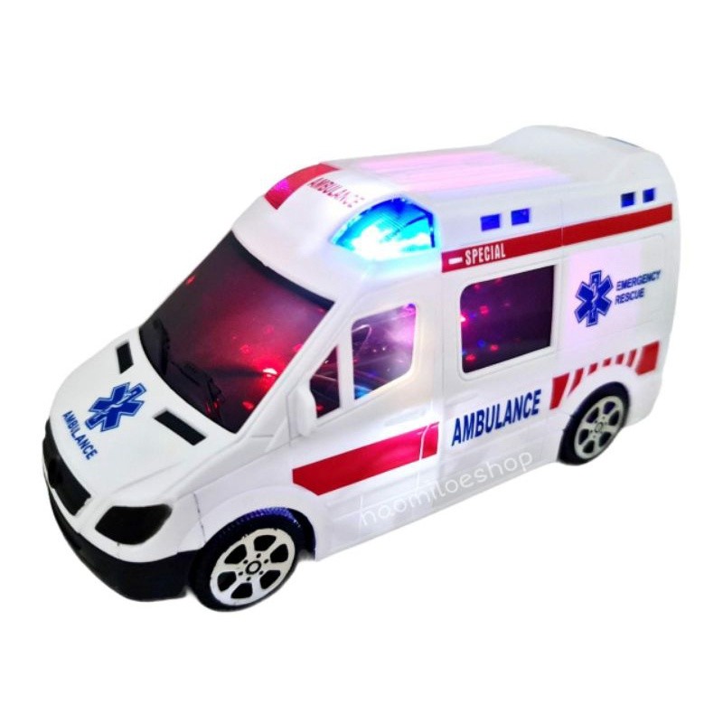 Mainan Mobil Ambulans Ambulance  lampu 3d CARS mobil ambulance