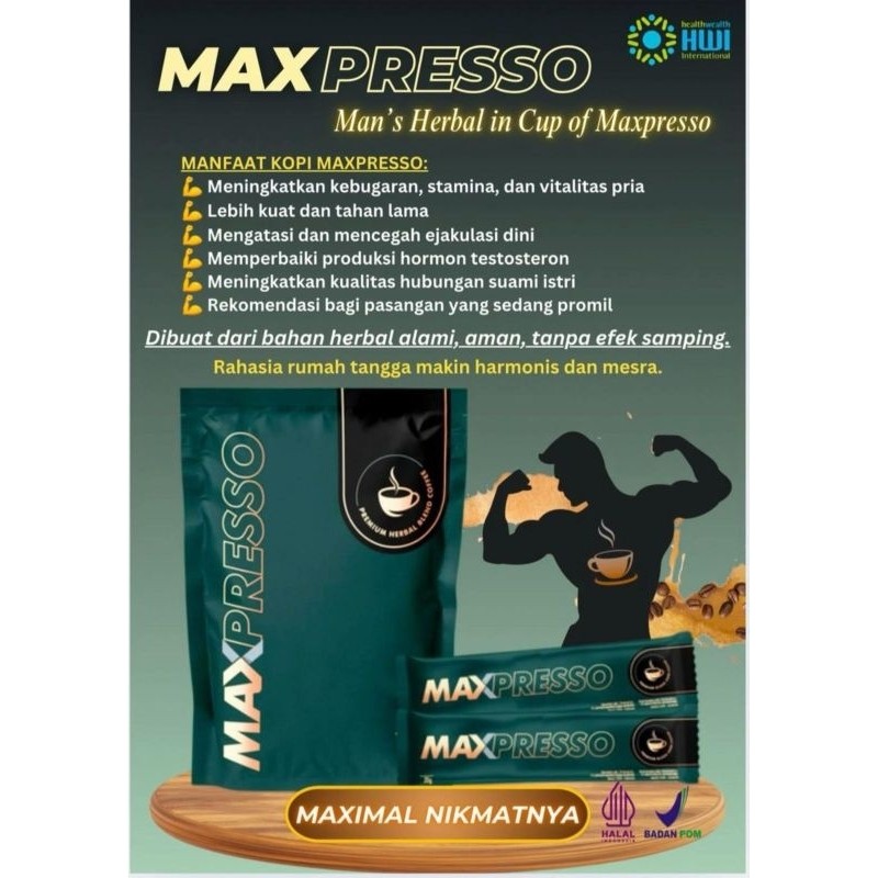 

Maxpresso HWI original BPOM, Kopi Ginseng, Kopi Stamina
