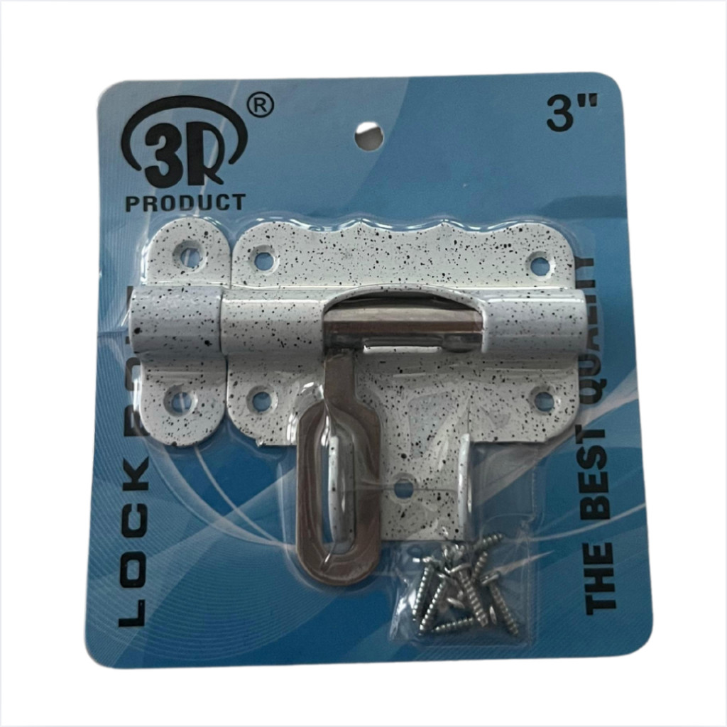 3R Grendel Overval 3 Inch 3" TROTOL PUTIH / Grendel Pintu Tebal 3inch