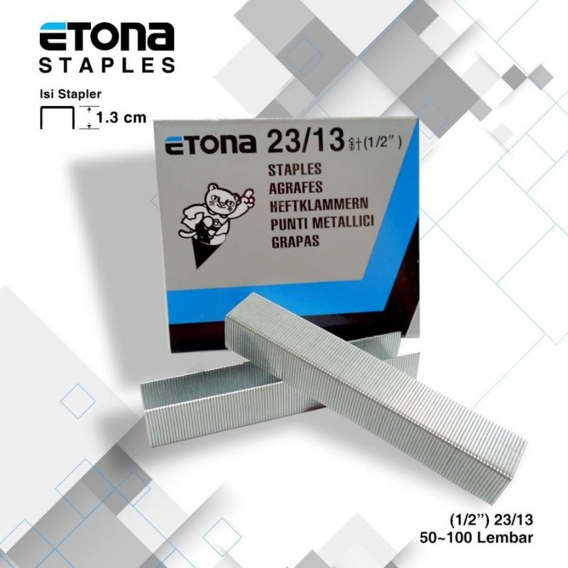 

Isi Staples Etona 23/13 ( 1 kotak )