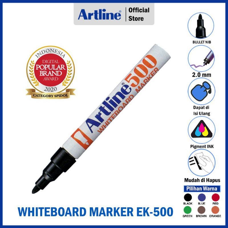 

Spidol Artline Whiteboard Marker EK-500 ( 1pak/12pcs )