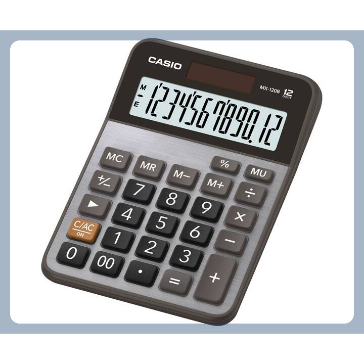 

Casio MX-120B-W-DC Kalkulator Meja Mini Layar Ekstra Besar, Layar LCD 12 Digit, Tahan Lama & Praktis
