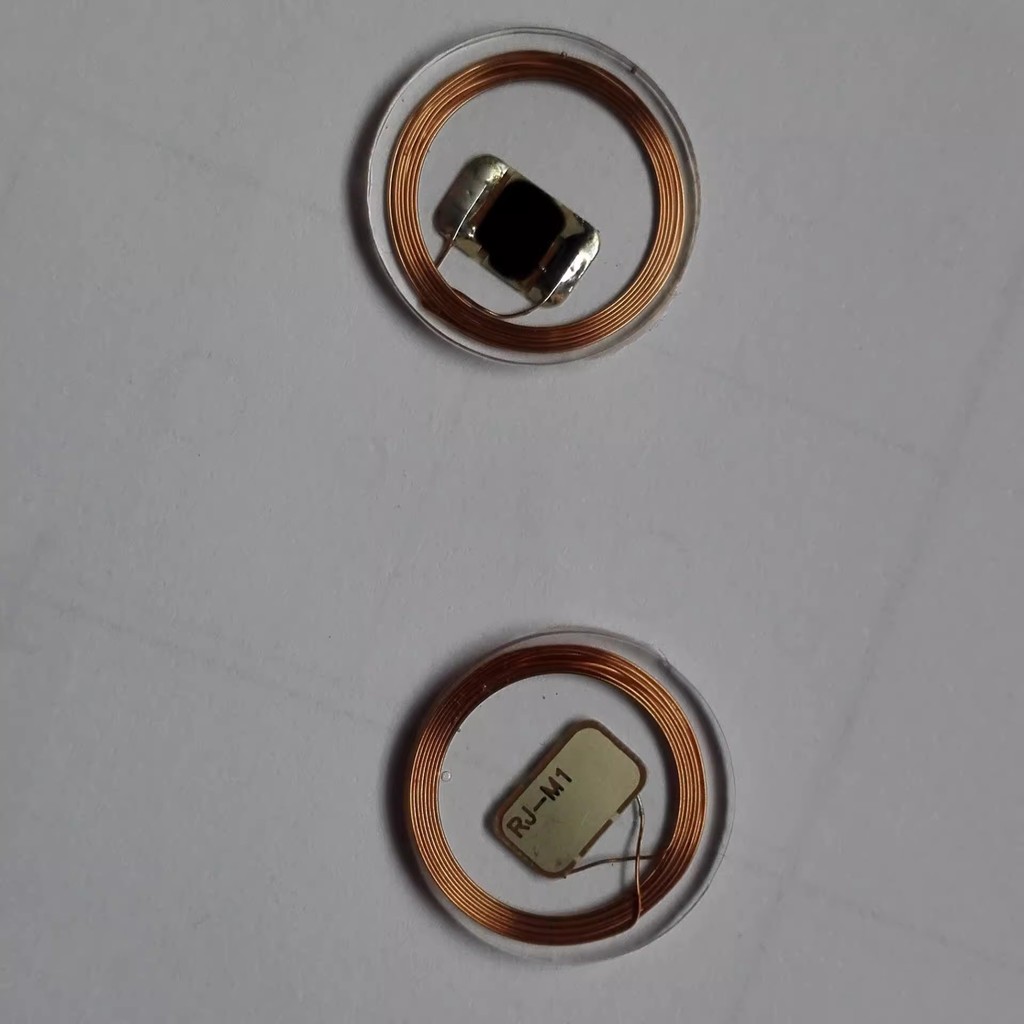 

Smart Plate Label Melamine HF ISO15693 Plates tags 17mm COB Coil Bare tag with Transparent Housing