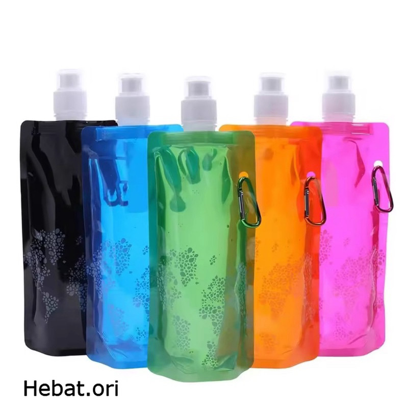 TL0175 Bottle Drink Vapur Tempat Botol Minum 1/2 0.5 liter Lipat Camping Hiking Traveling Praktis