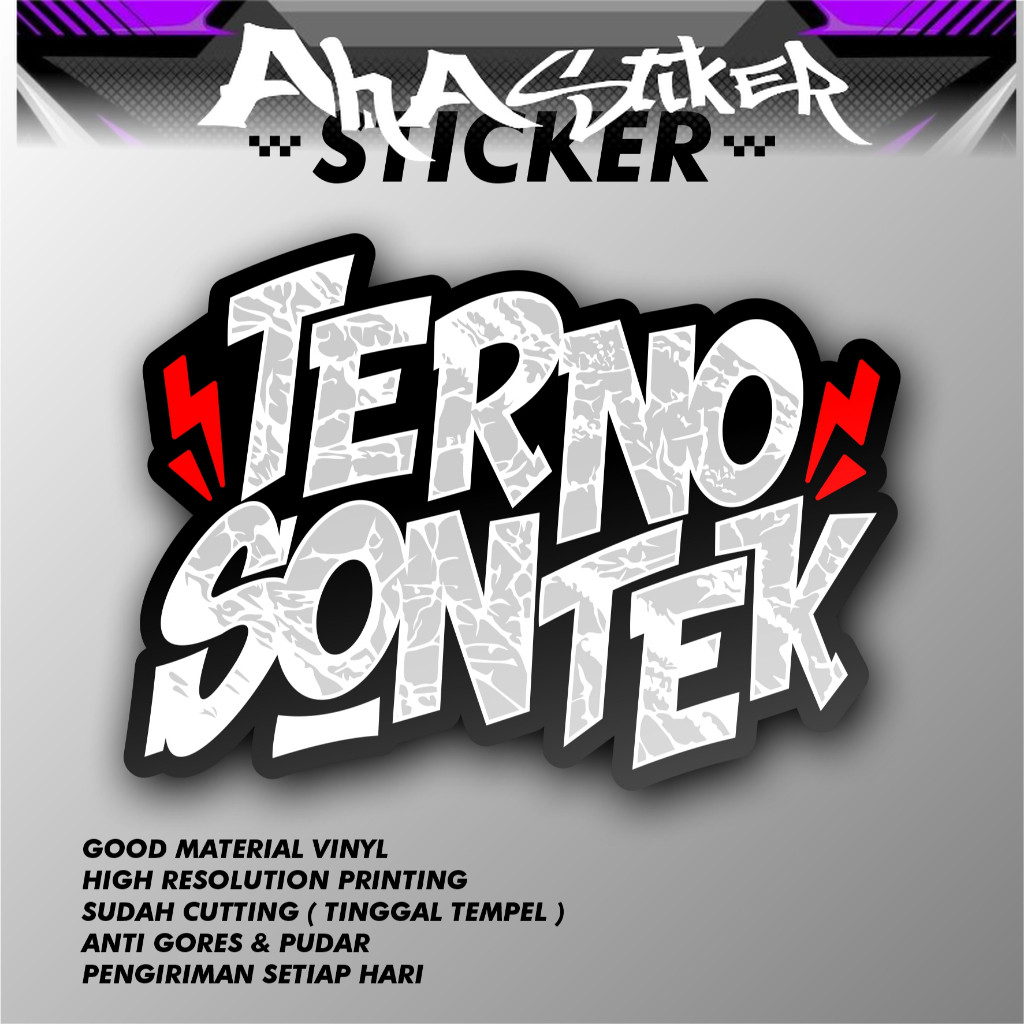 

Stiker Terno Sontek Print Cutting Sudah Potong Tinggal Tempel Anti Pudar dan gores Sticker Kaos
