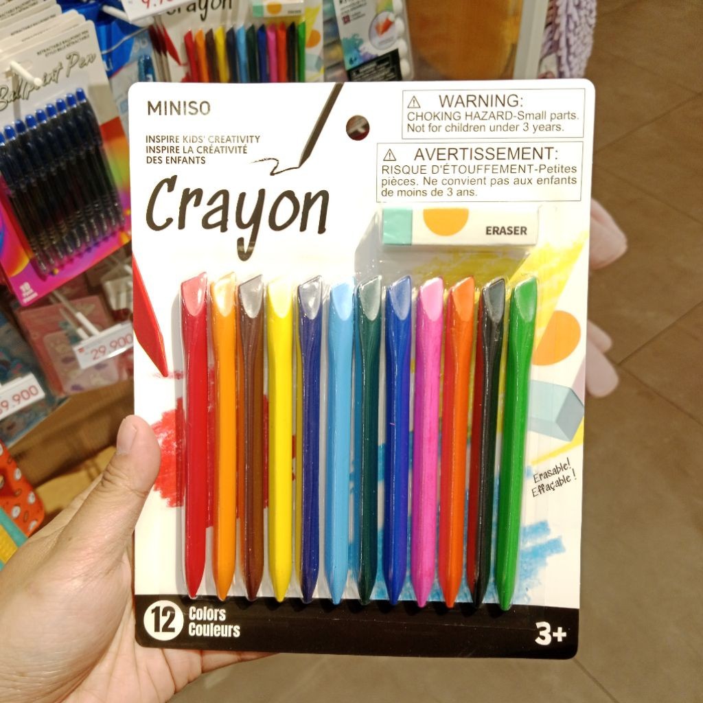 

MINISO C-57 Crayon (12 colors) (alat mewarnai) Alat Tulis