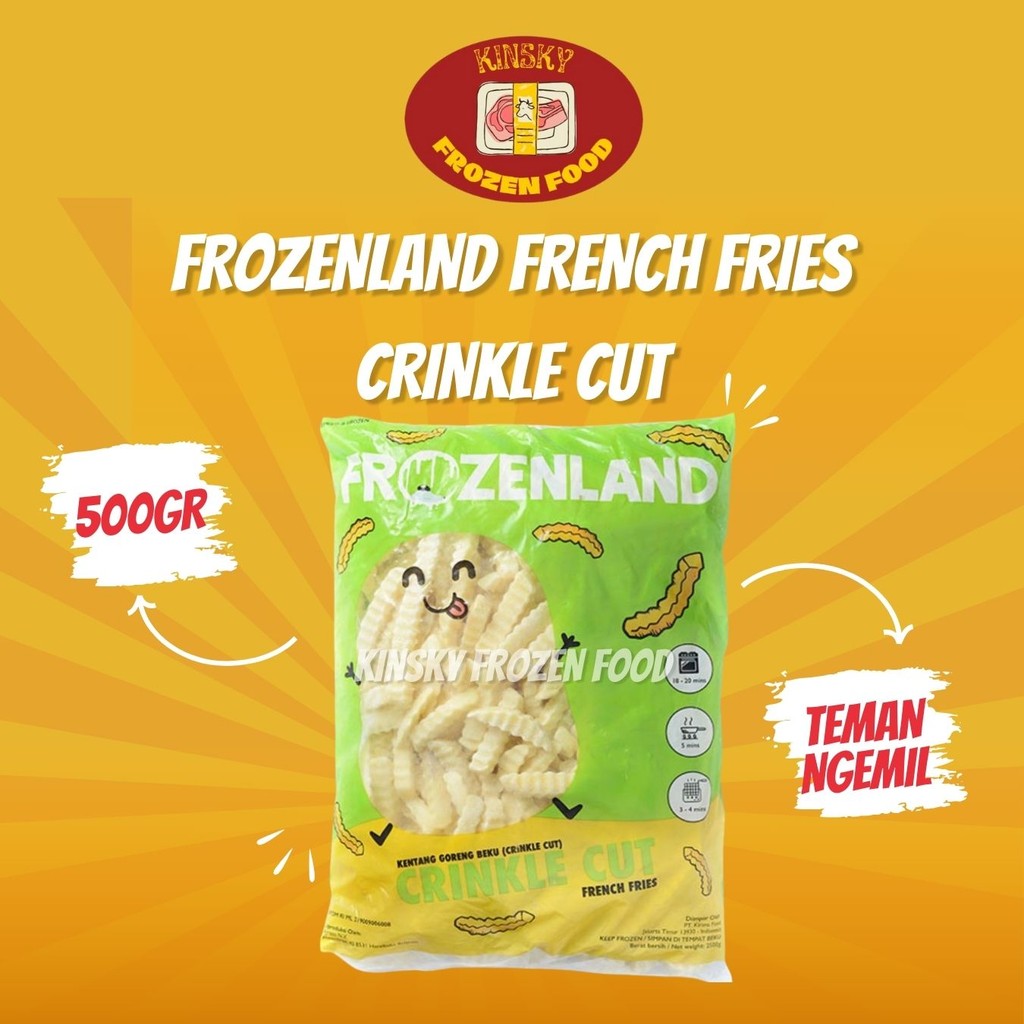 

FROZENLAND FRENCH FRIES CRINKLE CUT 500GR