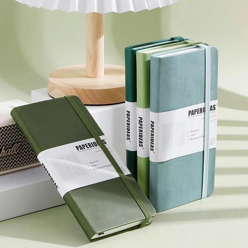 

Travel Notebook Numbered Hard Work Pocket 100gsm Paper Cover Pages 158 Week Journal Daily Thick Dotted/ruled/squared/blank