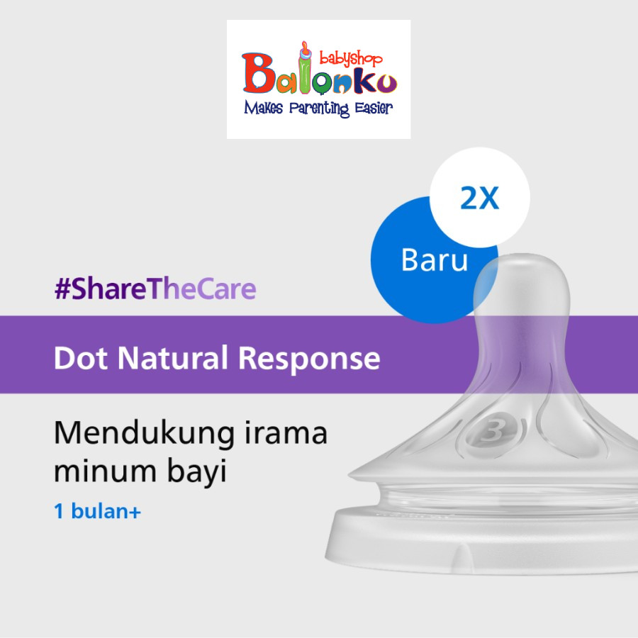 

Philips Avent Teat Natural 3.0 1M+ SCY963/02 Dot Botol Bayi