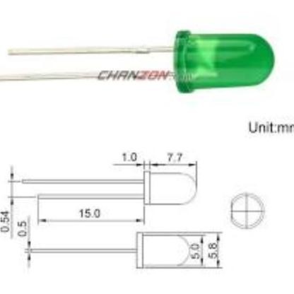 Led F5 Green / Led 5mm Hijau