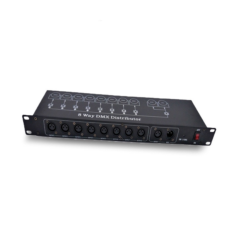 Fast shipping Best quality 8CH DMX Splitter DMX512 Light Stage Lights Signal Amplifier Splitter 8 wa