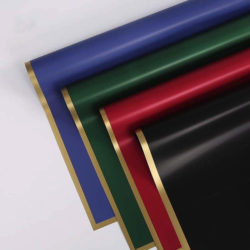 

[ 20 LEMBAR ] Flower Wrapping Paper Cellophane Frame Gold Kertas Buket Plastik Buket Kertas Wrapping Flower / Kertas Buket KB10