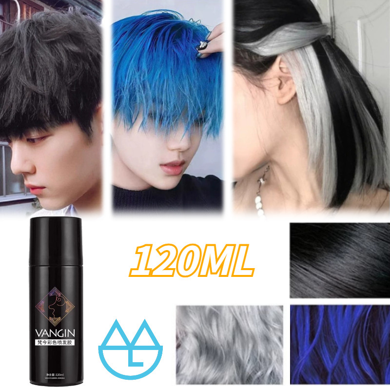 120ml Cat Rambut Semprot Sementara Hair Color Spray Non Permanent Semir Rambut Spray Colour Spray