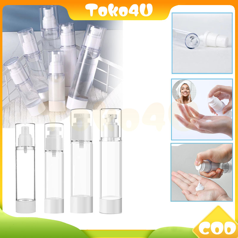 botol airless transprant bening bottle spray /botol airless pump spray lotion 50ml 100ml /botol airl