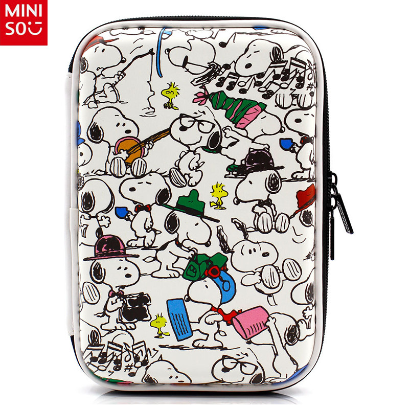 

Anime Snoopy Eva Pen Box Cute Dog Cartoon Large Capacity Multifunctional Stationery Box Waterproof Pen Case Student Supplie Gift