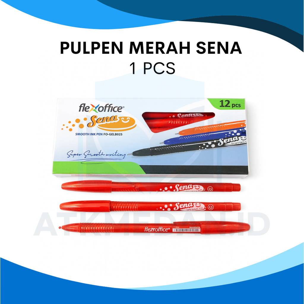 

PULPEN SENA FLEXOFFICE TINTA MERAH| 1 pcs | PER SATUAN