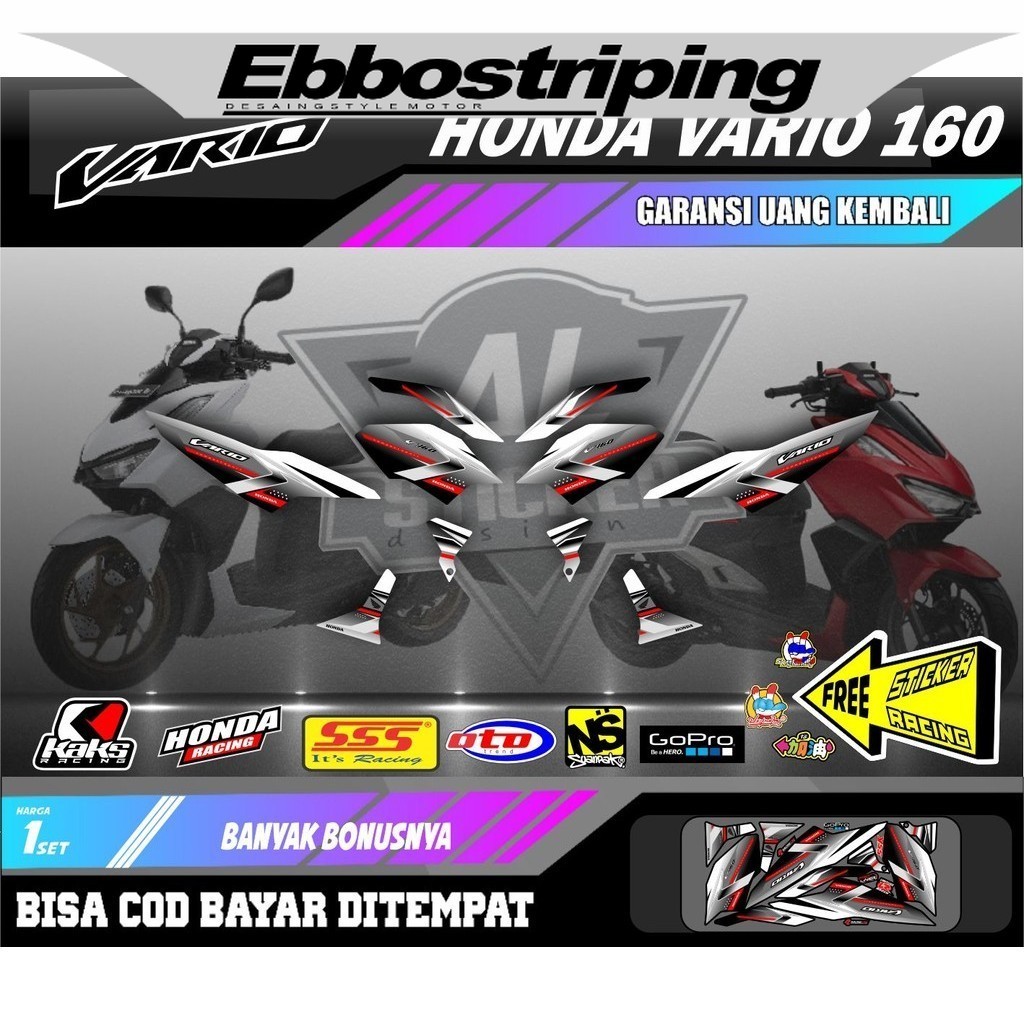 Striping matic Vario 160 Cbs Abs terbaru stiker list Vario 160
