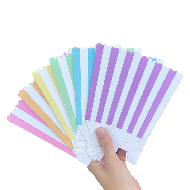 

12pcs Rose Gold Pink Stiff Paper Mini Party Popcorn Boxes Pop Corn Candy Sanck Favor Bags Wedding Birthday Movie Party Tableware