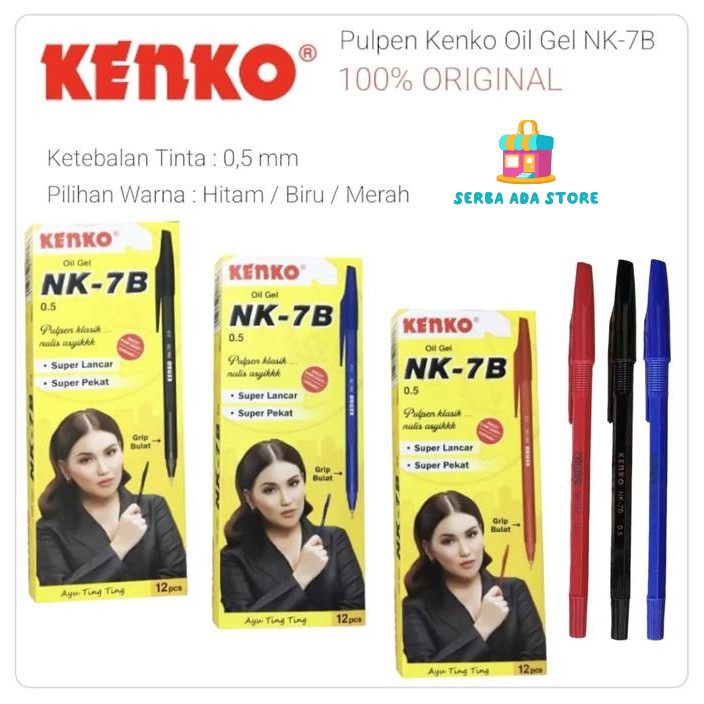 

Pulpen Kenko Oil Gel NK-7B 0.5mm Bolpen Pena NK7B - SAS88