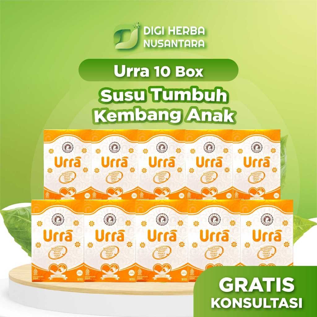 

NEW Paket Hemat 10 Box URRA - Susu URRA Susu Kambing Saanen Penggemuk Peninggi Badan Anak PREMIUM