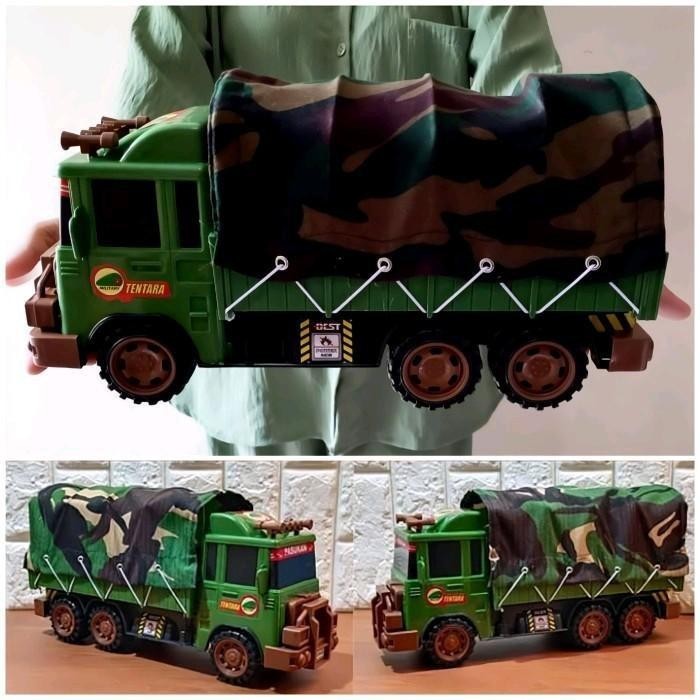 BAYAR DITEMPAT Mobil Truk Army TNI  mainan anak laki-laki perempuan cewek cowok Hadiah Gift Kado Dil