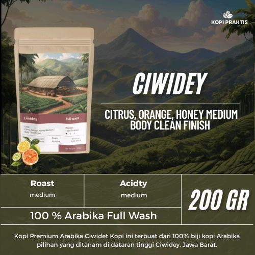 

ROASTED BEANS ARABIKA FULL CIWIDEY 200 GR | BIJI KOPI SANGRAI | Coffee - GILING HALUS