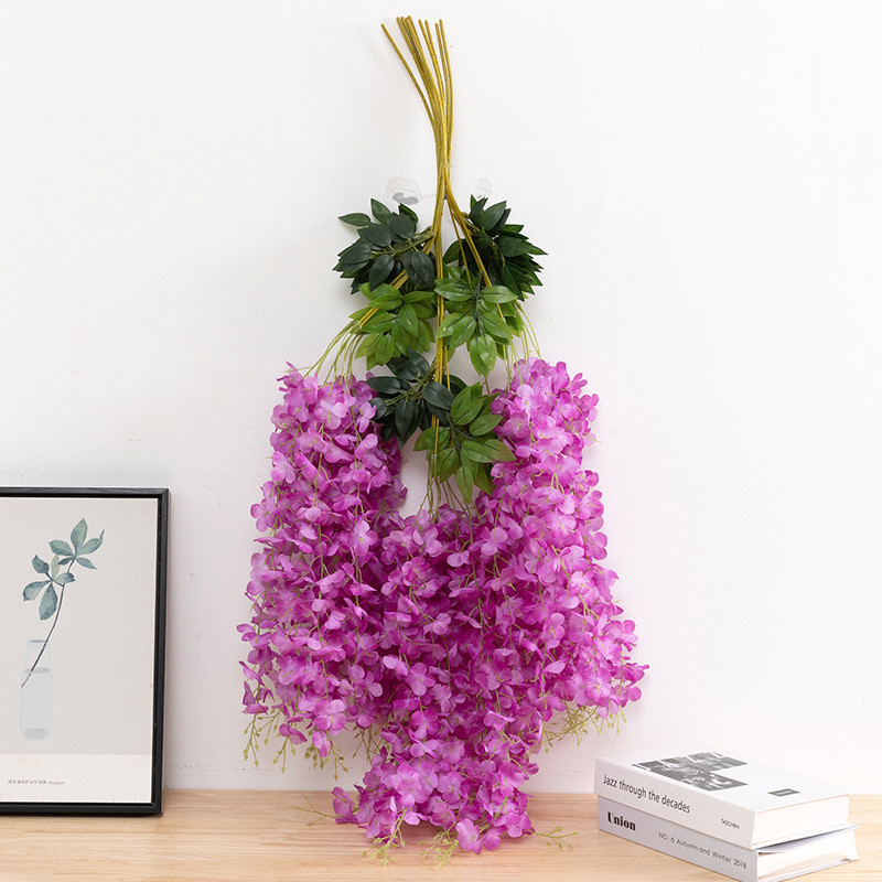 Plastik- Bunga Lavender Artificial Wisteria Tanaman Import Grosir Pernikahan Artifisial