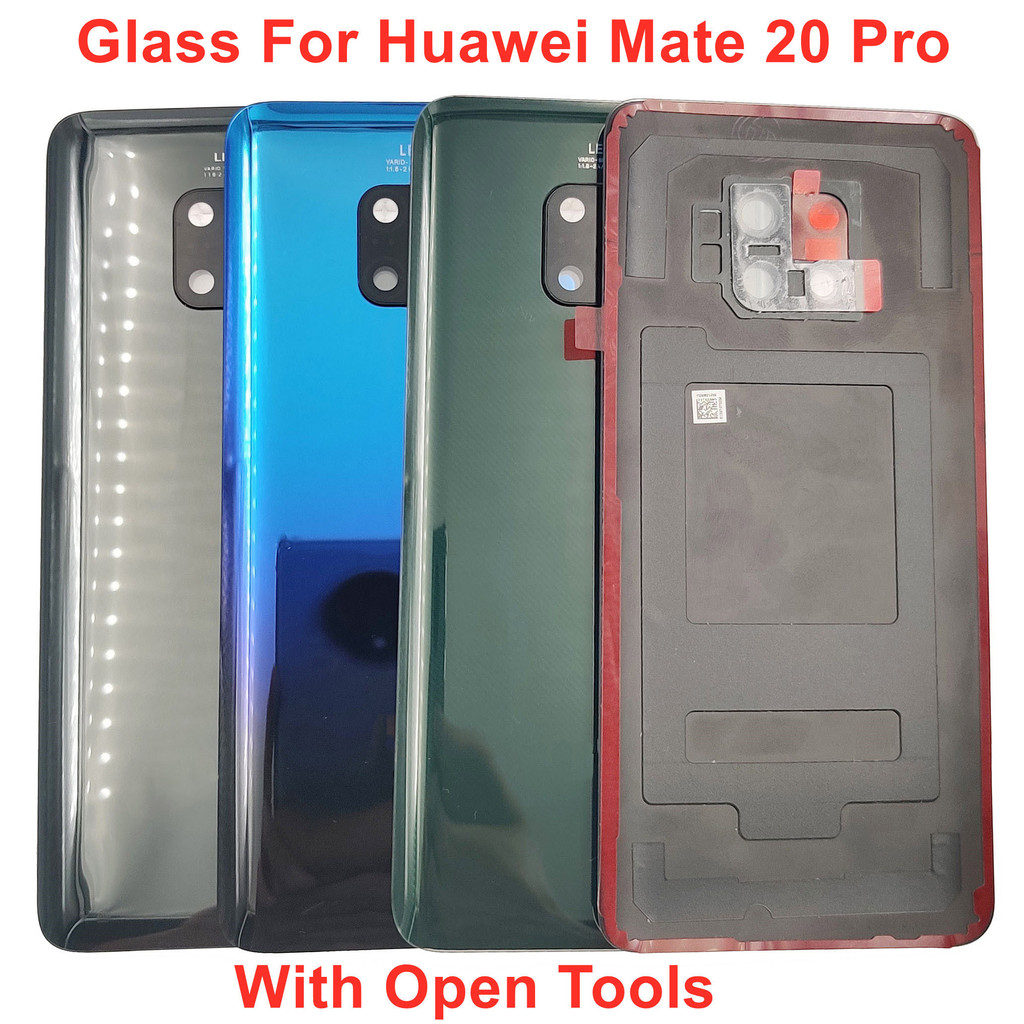 A+++ Back Lid For Huawei Mate 20 Pro Glass Battery Cover Rear Door Housing Panel Case With Camera Fr