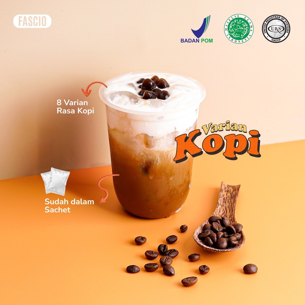 

BUBUK MINUMAN KOPI | POWDER DRINK KOPI FASCIO 600 GR | BPOM & HALAL | KEMASAN 30 GR x 20 SACHET