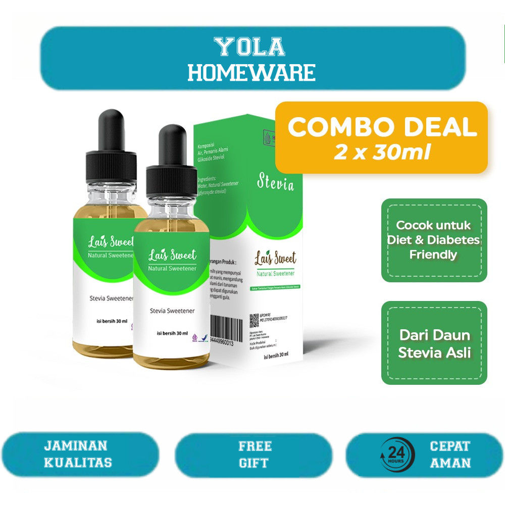 

Lai's Sweet Stevia Cair Original Paket 2 Botol 30ml