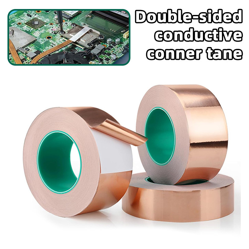 

20M DIY Copper Foil Tape with Double-Sided Conductive Adhesive EMI Shielding Conductive Repair Adhesive Tape Snail Tape
