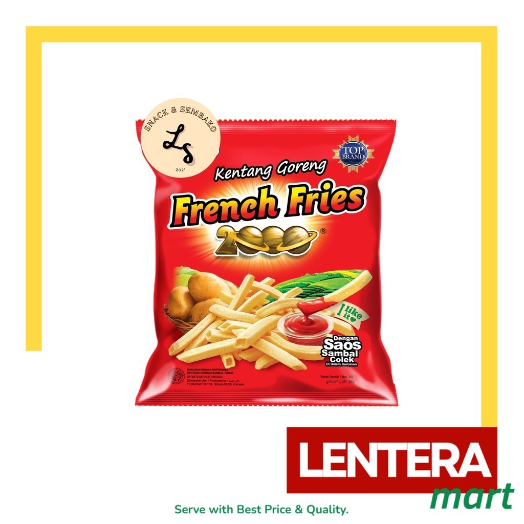 Kentang Goreng French Fries 2000 Besar 1 Renceng Isi 10 x 17gr LenteraMart
