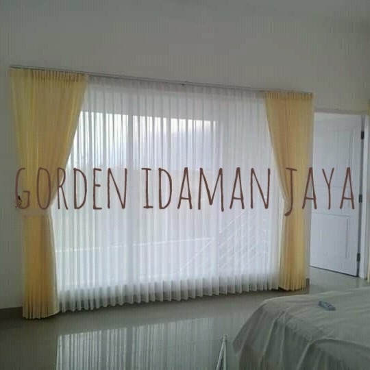 vitrase daleman gorden lapisan putih polos import L 150 × T 200cm - L 150x T 150 cm