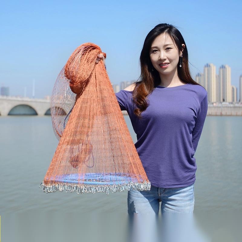 jala ikan lempar 3/4.8 meter jaring lempar udang  Alat Pancing Aksesoris Memancing