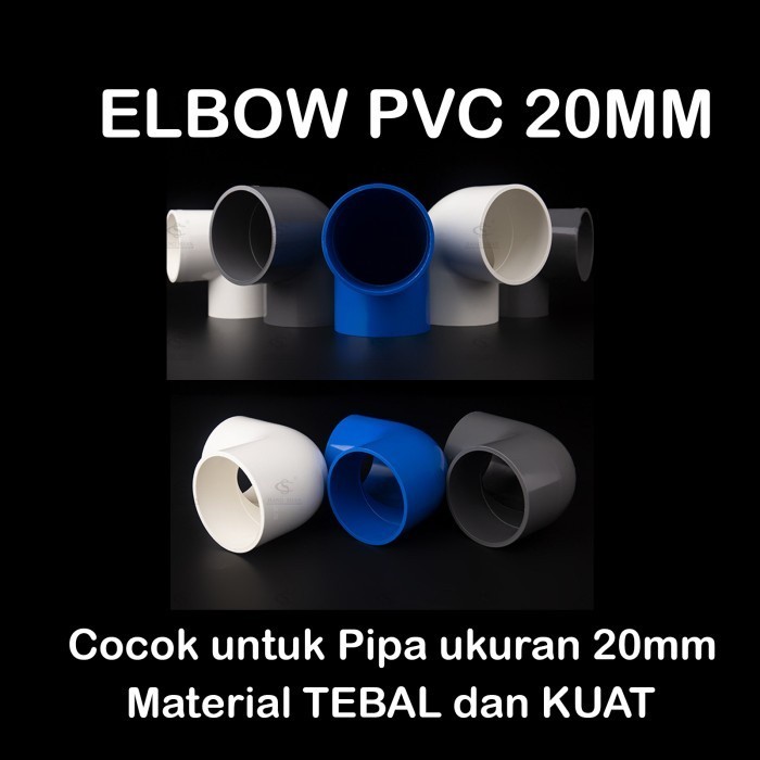 (RLS) FITTING PVC ELBOW 20mm L KONEKTOR PIPA 20 mm