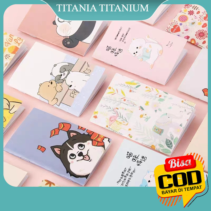 

TITANIA [COD]. Buku Tulis Mini / Notebook Mini / Buku Saku Motif Kartun / Note Book Mini Cartoon / Buku Catatan Mini Lucu