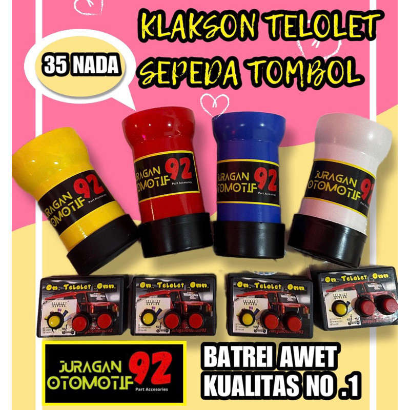 gn75ty klakson sepeda basuri / klakson Telolet sepeda / bel sepeda tombol