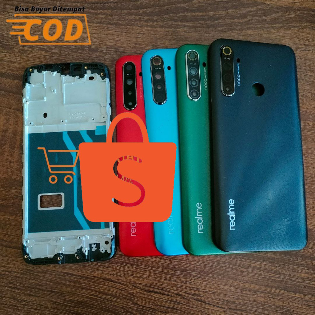REALME 5i - Casing Full set Realme 5i RMX2030 RMX2032 Backdoor Tutup Belakang Bekdor Frame Lcd