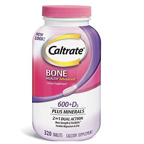 Caltrate 600+D3 Plus Minerals Calcium & Vitamin D3 Supplement Tablet,
